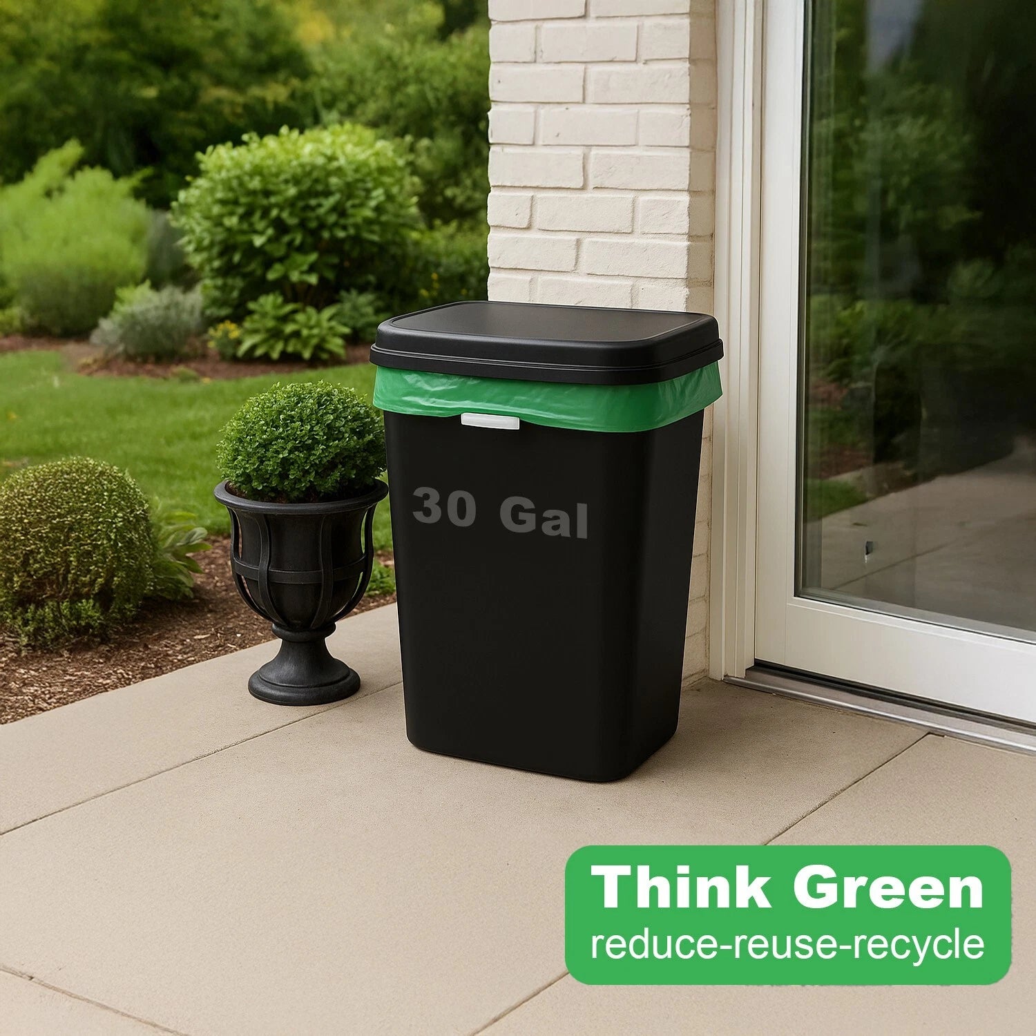Compostable Trash Bags 30 Gallon 100% Biodegredable Garbage Bag - 25 CT